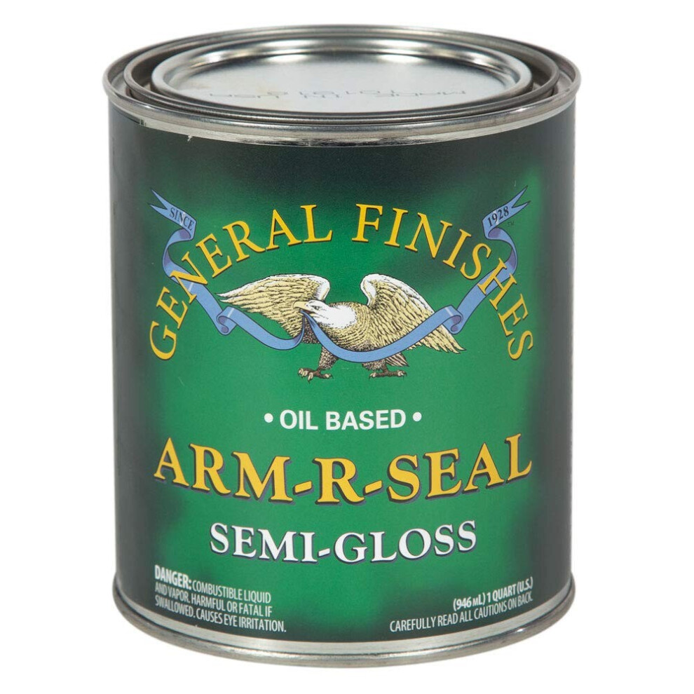 General Finishes Arm-R-Seal Oil Based Topcoat, 1 Quart, Semi-Gloss 606016104123