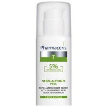 Pharmaceris T Sebo Almond Peel 5% Cream |Provides mild exfoliation & prevents clogged pores - 50ml