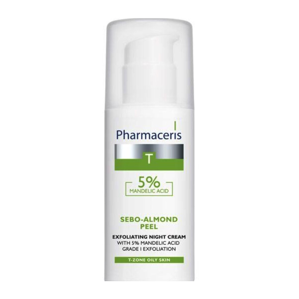 Cream Pharmaceris T Sebo Almond Peel 5% |Provides Mild Exfoliation & Prevents Clogged Pores - 50Ml