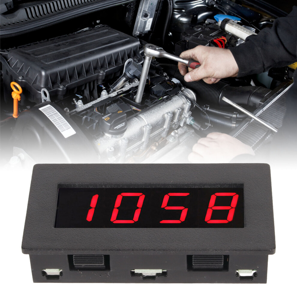 Digital Frequency Meter Speedometer Dc 8-15V 0.56In 5-9999Rpm Red 8231338583503