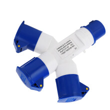 Industrie-Steckdose 1in3Out 2P+E IP44 16A 220-250V