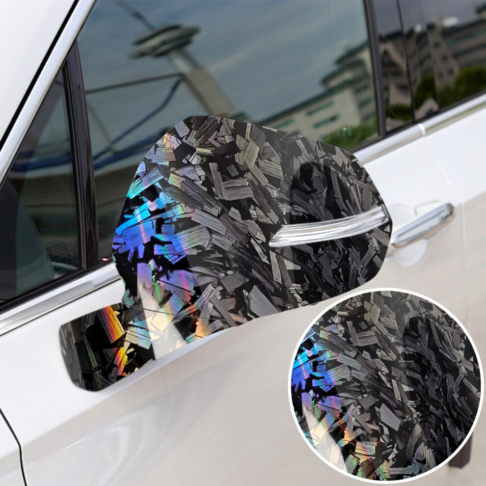 Black (Black) Forged Gloss Carbon Fiber Vinyl Wrap Roll Release Sticker Sheet Film Diy Decal Car Auto Vehicle Morotcycle Self Adhesive