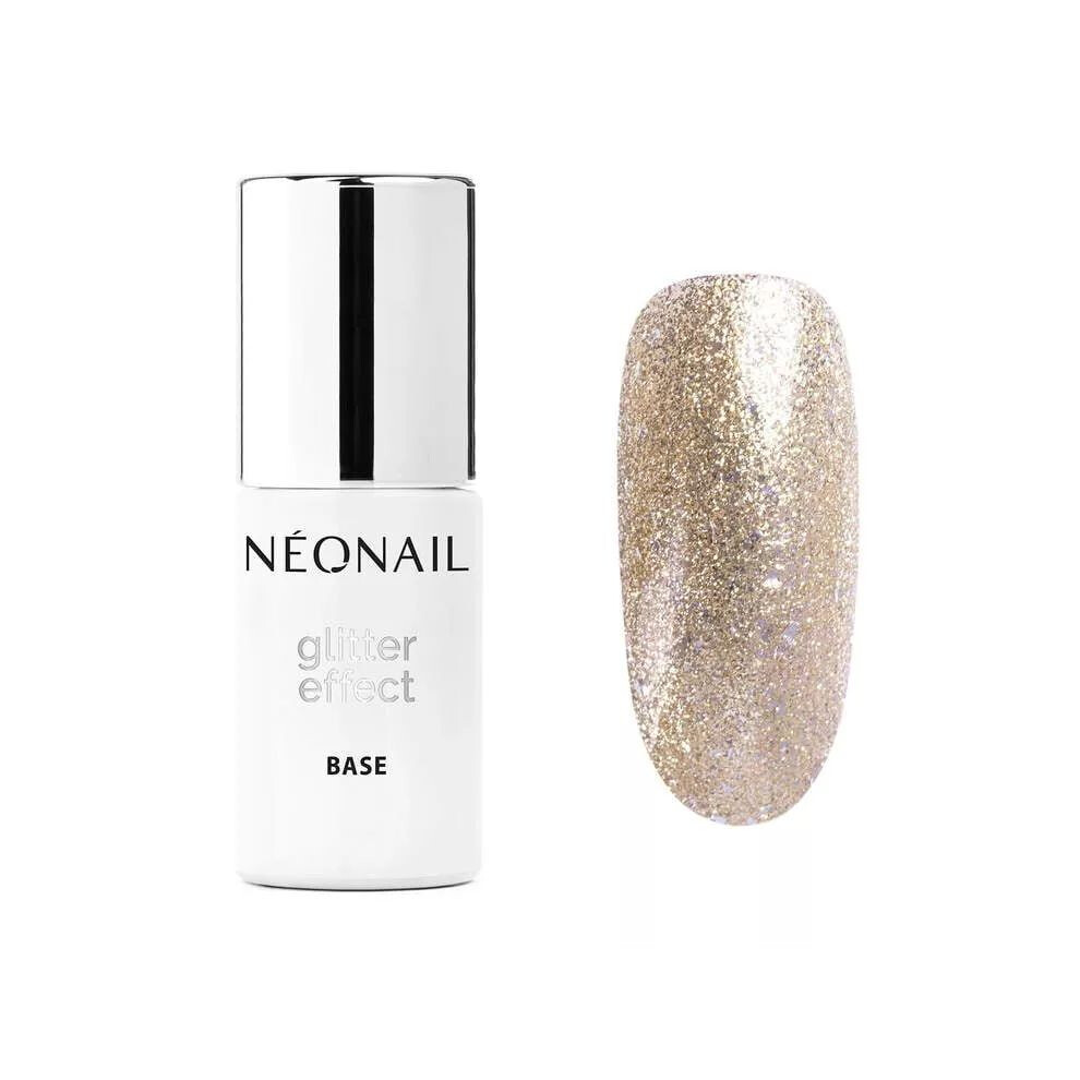 Neonail Gold Glitter Effect Base Twinkle 7,2 Ml