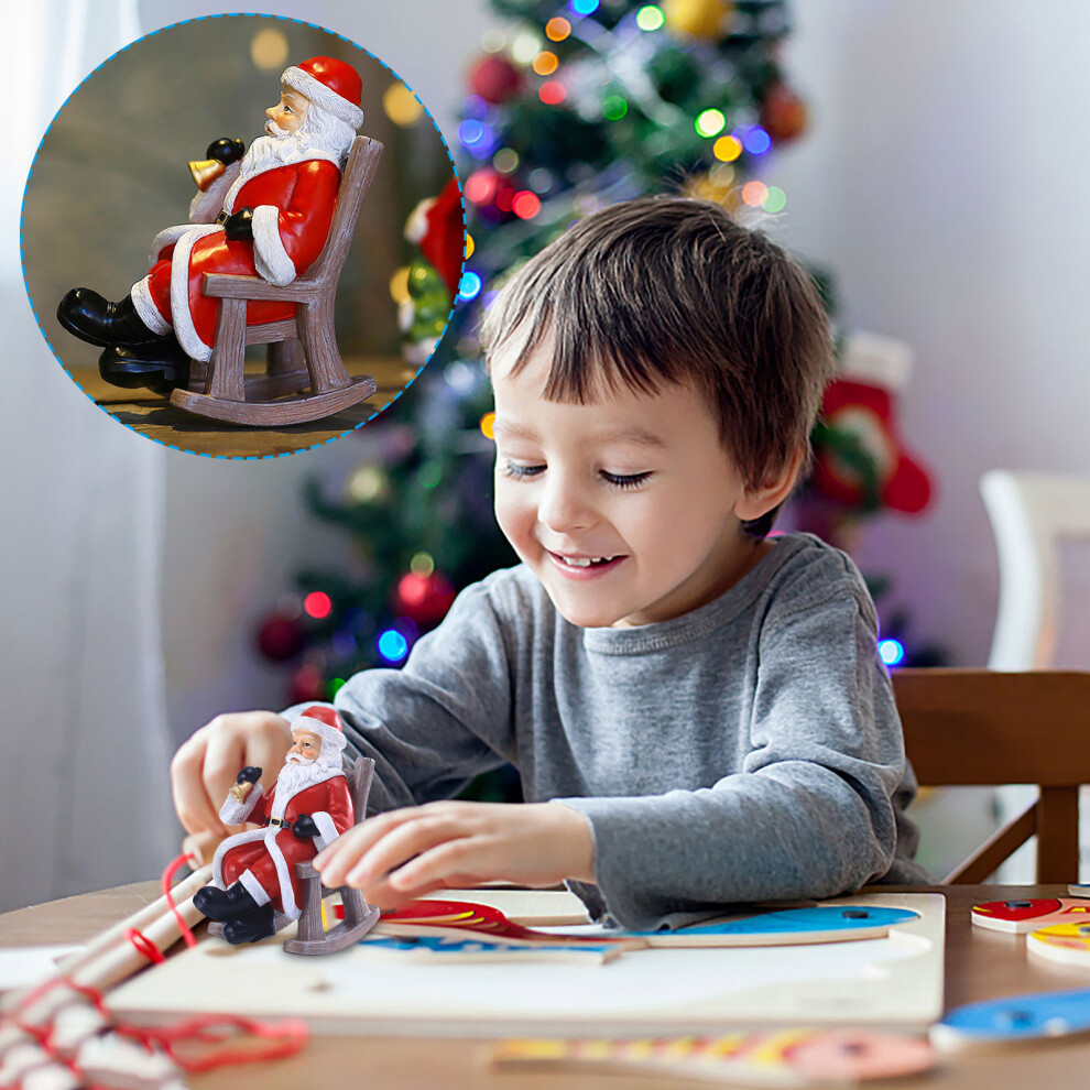 (Multicolor) Rocking Chair Santa Claus Ornaments Christmas Decorations Holiday Gifts Gifts Resin Crafts-image-OPC-PJHBX87-NEW