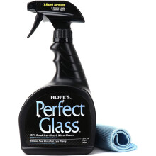 HOPE'S Perfect Glass Cleaner Spray, Streak-Free, Ammonia-Free Window, Mirror, Screen, and Shower Door Cleaner, Indoor and Outdoor Glass Surfaces, 32 F