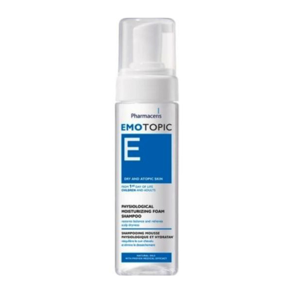 Pharmaceris Emotopic Physiological Moisturizing Foam Shampoo |Restores moisture balance to dry scalp  - 200ml