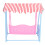 Exquisite Mini Dollhouse Swing with Blue Support Plastic - Portable 5x2.5x3in 14