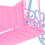 Exquisite Mini Dollhouse Swing with Blue Support Plastic - Portable 5x2.5x3in 3