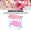 Exquisite Mini Dollhouse Swing with Blue Support Plastic - Portable 5x2.5x3in 7