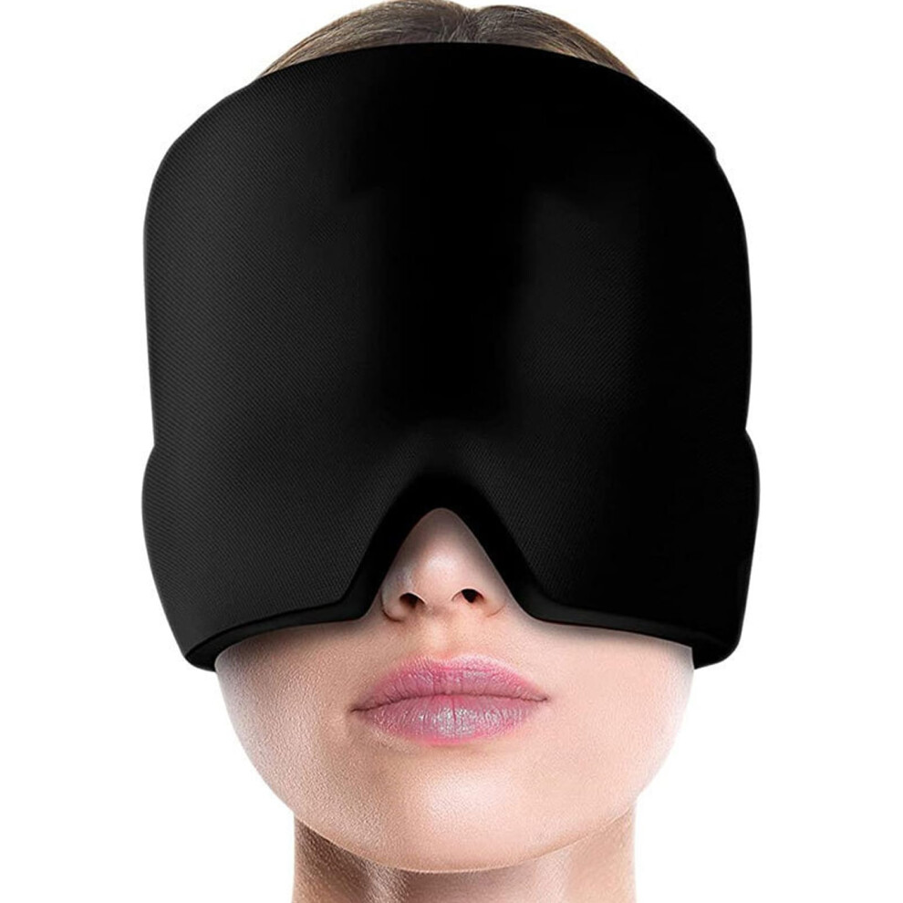 Cooling Mask Migraine Mask with 360 Gel Cooling Pad for Headaches, Stress Relief, and Swelling - Chin Sleeping Mask