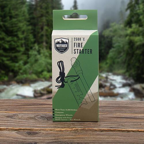 Wayfarer Fire Starter Kit Up to 15,000 Strikes Black 1