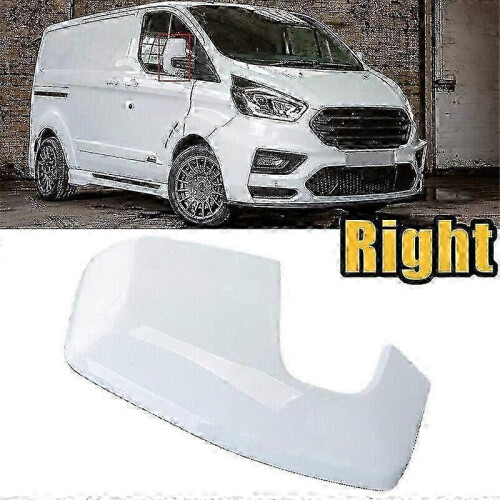 1 Piece White Door Wing Mirror Cover Cap for Ford Transit Custom Right Driver Side
