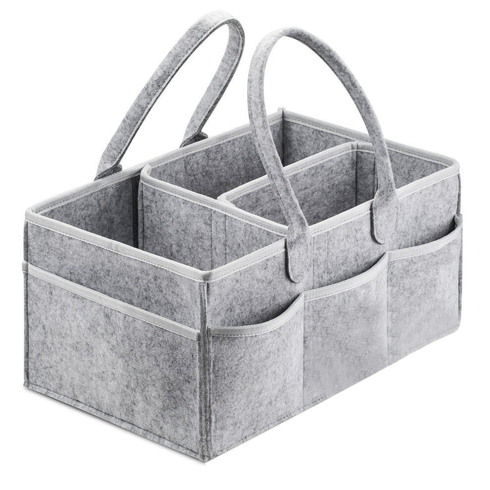 Baby Nappy Caddy Organiser Portable Felt Storage Basket for Nappies Toys Baby Shower Gifts Large Capacity Travel Use