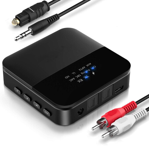 Bluetooth 5.0 Adapter blutooth Audio transmitter Receiver for Headphone Speaker with Audio Cable