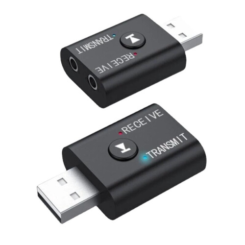 Bluetooth 5.0 Usb Music Transmitter Audio Adapter For Headphones TV Computer Two In One 1