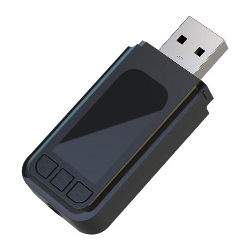 One for Two USB/AUX Bluetooth5.0 Music Transmitter 3.5mm Audio Adapter Support 2 Connection Driver-free 1