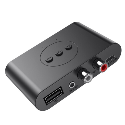 Bluetooth 5.0 Music Receiver Car Bluetooth Hands-free Support U Disk Playback Dual Output One for Two 2