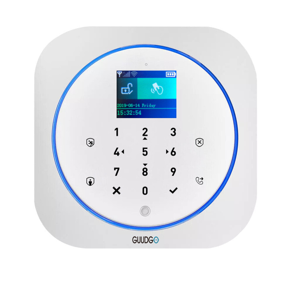 (Black) App Smart Wifi Gsm Home Security Alarm System Sensor Alarm 433Mhz Compatible With Alexa Google Home Ifttt 8727971645369
