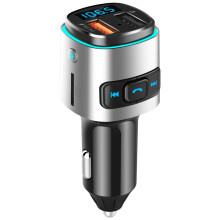 Car Bluetooth FM Transmitter QC 3.0 USB Car Charger Colorful LED Light Bluetooth Audio Adapter Music Play Hands Free Calls