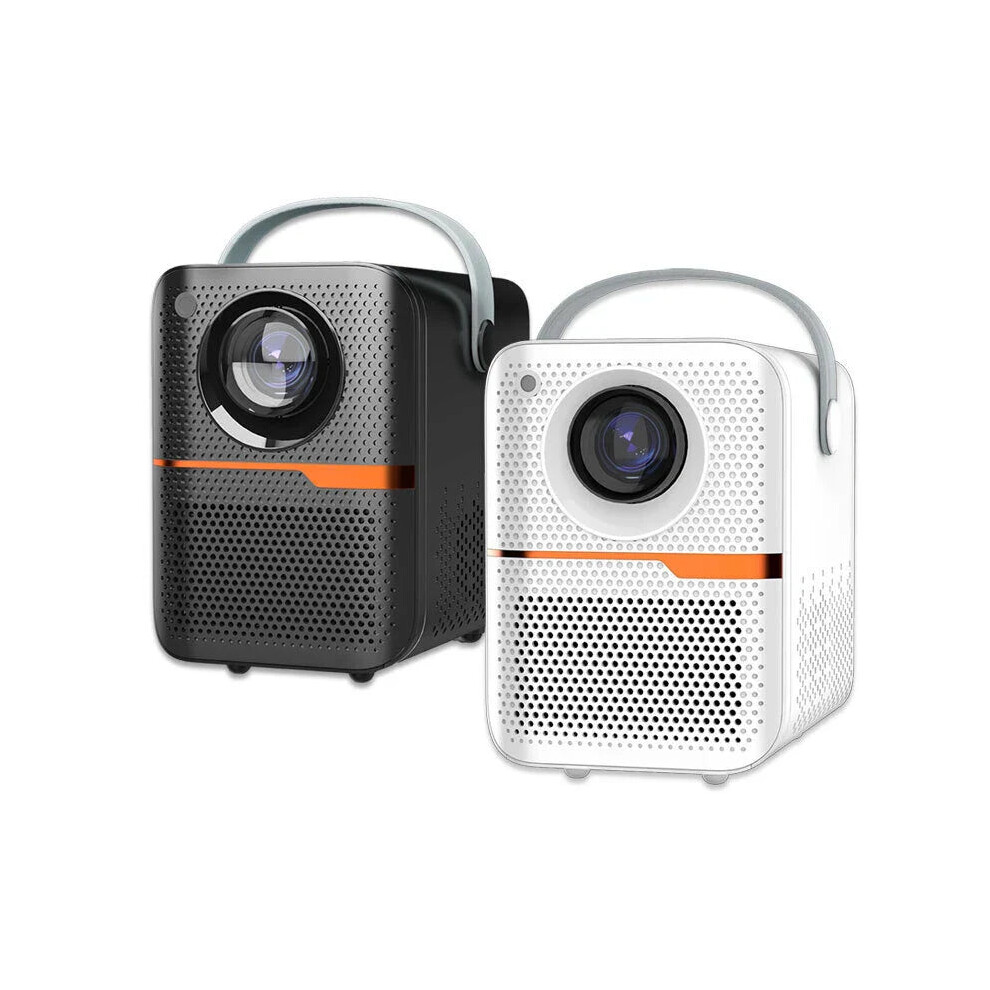 (White) Smart 4K Portable Led Projector, 1080P, Wifi, Remote, Electronic Focus, Keystone Correction, Built-In Speaker, Home Theater White 1138392726389