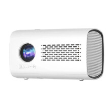 (UK Plug) Mini LED Projector 150 ANSI Lumens 720P WiFi Home Theater with Auto Keystone, Bass Speaker & Remote Control