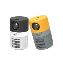 (Yellow) Portable Pocket Projector Home LED Mini Projector For Micro Video Game Proyector Toy Beamer Kids Christmas Gifts