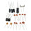 3 Pcs DIY Radio 40M CW Shortwave Transmitter Kit Receiver 7.023-7.026MHz 6