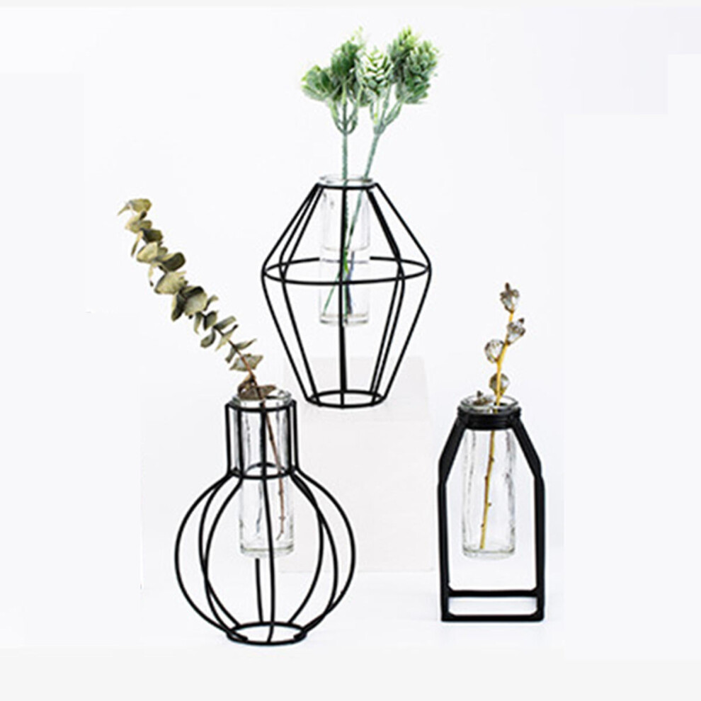 (2) Glass Test Tube Flower Plant Pot Vases Fairy Hydroponic Vase Terrarium Container