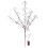 (White) Battery Supply 20LED Bendable Phalaenopsis Flower Branch Tree String Light Christmas Party Decor 12