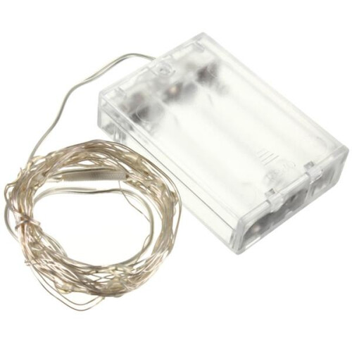 (Muli-colored) 3M 30 LED Battery Operated Silver Wire Multi-Color String Fairy Light Wedding Xmas Tree Decor 4.5V 1
