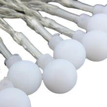 (Pink) Battery Powered 5M 30 LED Ball Fairy String Light Outdoor Christmas Wedding Xmas Party Decor