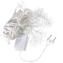 (Warm White) 3.5M 100LED Snowflake Ice Curtain String Fairy Lights Xmas Party Wedding Decor 220V