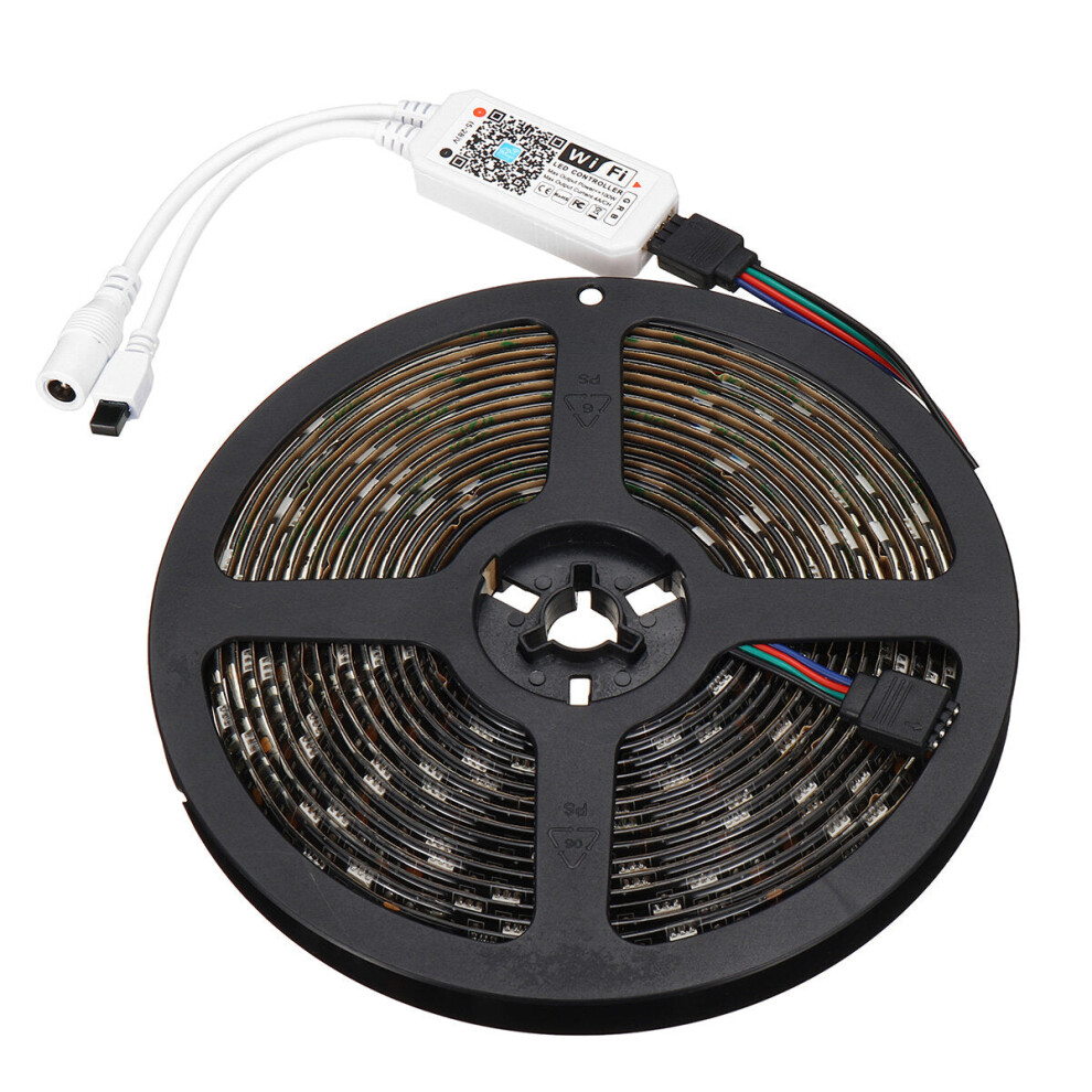 (5M) 1M 3M 5M 5050 SMD RGB LED Strip Light Voice Wifi Phone Remote Control Home Lighting Decoration DC5V Christmas Decorations Clearance Christmas Lights