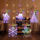 (Multicolor) DC5V USB Santa Claus + Bell + Christmas Tree + Snowflake + Snowman 3D LED Hanging Window Curtain String Light 5
