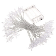 (Warm White) Battery Powered 5M 40LEDs Star Fairy String Light for Christmas Party Ddcor DC4.5V