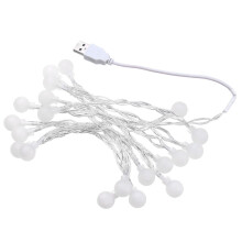 (Warm White) USB Powered 2.2M 20LEDs Ball Shaped Waterproof Fairy String Light For Christmas