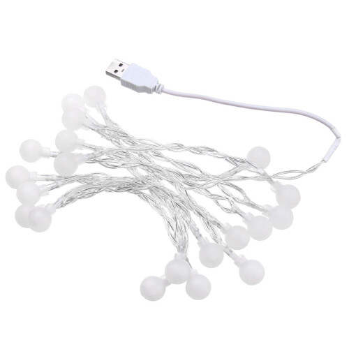(Warm White) USB Powered 2.2M 20LEDs Ball Shaped Waterproof Fairy String Light For Christmas