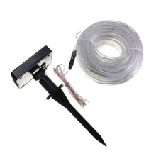 (Blue) 10m 100LEDs Solar Rope Tube Lights Led String Strip Waterproof Christmas Party Decor