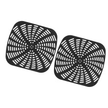 2 Stück AG301 22.2x20.7cm Silikon-Fritteuseinsatz Schwarz