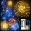 (Warm White) Battery Operated 198LED Dandelion Hanging String Light Silver Wire 8 Mode Dimmable Christmas Decor 6
