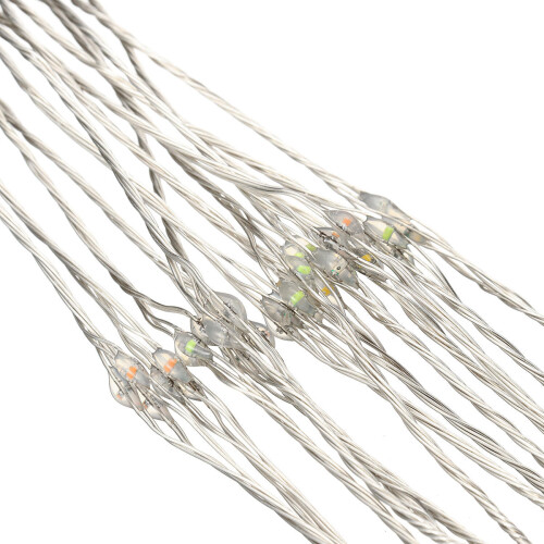 (Warm White) Battery Operated 198LED Dandelion Hanging String Light Silver Wire 8 Mode Dimmable Christmas Decor 2