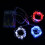 (Red+Blue+White) Battery Powered 10M Waterproof Four Modes Optional Silver Wire Fairy String Lights For Xmas Party 10