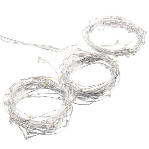 (Red+Blue+Green) Battery Powered 10M Waterproof Four Modes Optional Silver Wire Fairy String Lights For Xmas Party 2