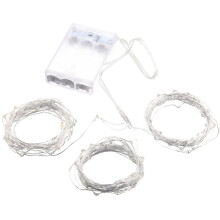(Red+Blue+Green) Battery Powered 10M Waterproof Four Modes Optional Silver Wire Fairy String Lights For Xmas Party