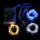 (Red+Blue+White) Battery Powered 10M Waterproof Four Modes Optional Silver Wire Fairy String Lights For Xmas Party 7