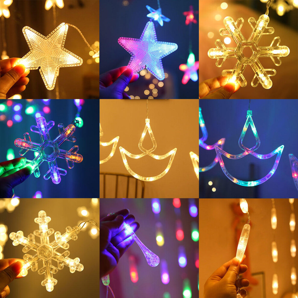 (Warm White, 3) AC220V 2.5M Warm White Colorful LED String Fairy Curtain Light for Christmas Holiday Wedding Party Decor-image-OPC-PJHC88W-NEW