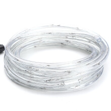 (Warm White, EU Plug) 4M Waterproof Flexible 64LEDs Tube Rope Strip Light for Christmas Party Decor AC220V