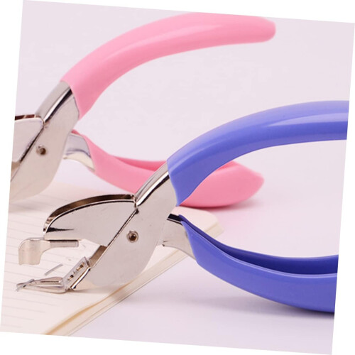 Universal Handheld Stapler Remover Tool, Heavy Duty Nail Puller for Office, Pink, 18x12.2cm, Durable Material Damage Removal 2