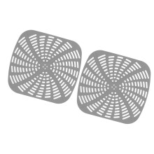 2 Stück Silikon-Einlagen für Fritteuse 22,2 x 20,7 cm Grau AG301