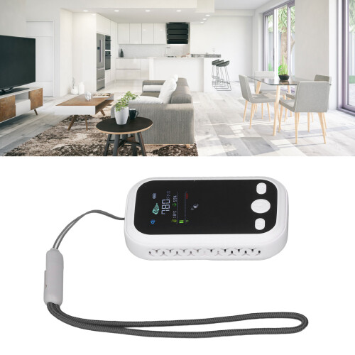 CO2-Detektor NDIR Type-C, 1000mAh, Weiß, tragbar